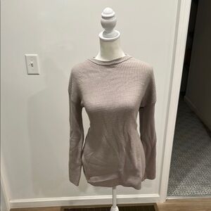 Cream Slim Fit Crew Neck Sweater